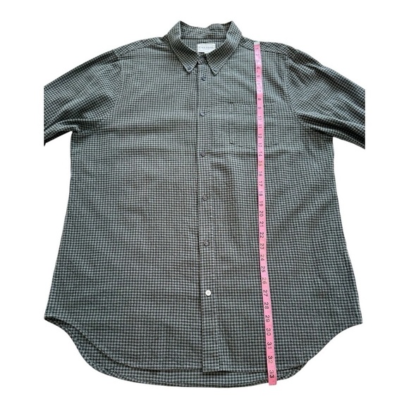 Five Four Shirt Long Sleeves Button Down Pocket Gingham Gray Mens Size 2XL - Picture 12 of 14